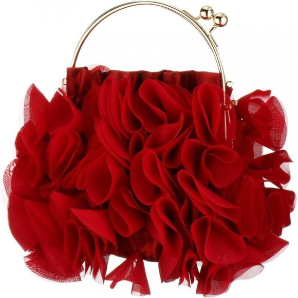 Women’s Polyester Clutch Purse with Detachable Chain Small Crossbody Bag for Par - Picture 9 of 9